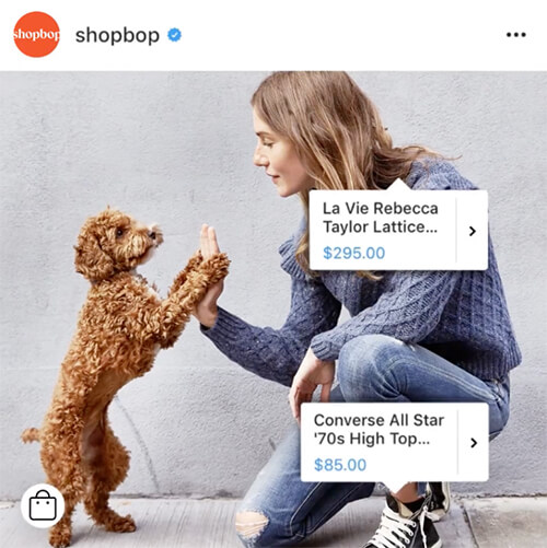 Beispiel: Instagram Shopping Post